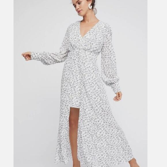 Free People Walk Me Home Maxi Dress white size 2 no slip D1 - Picture 1 of 6